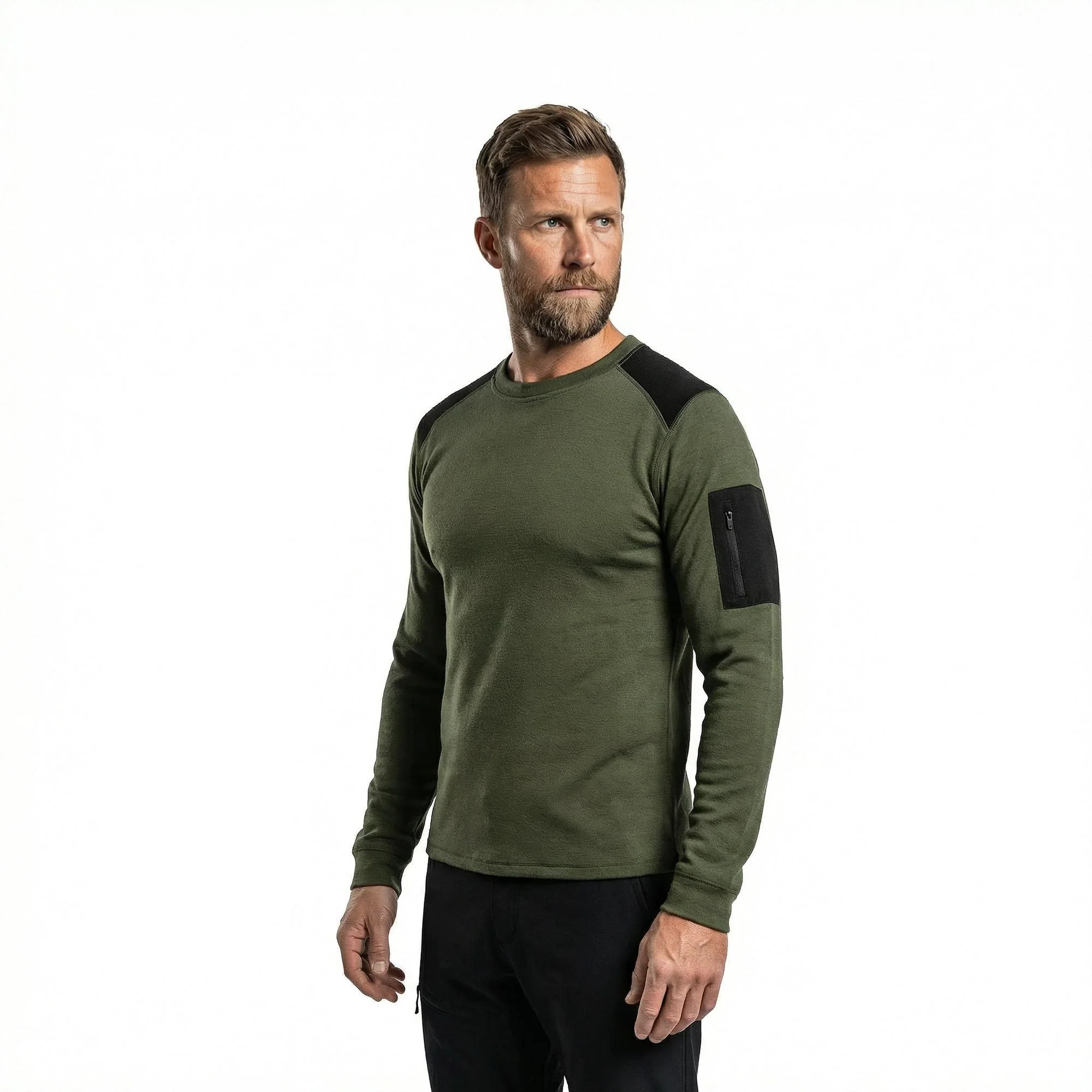 Marselis - Merino Crew Neck Trøje // Olivengrøn