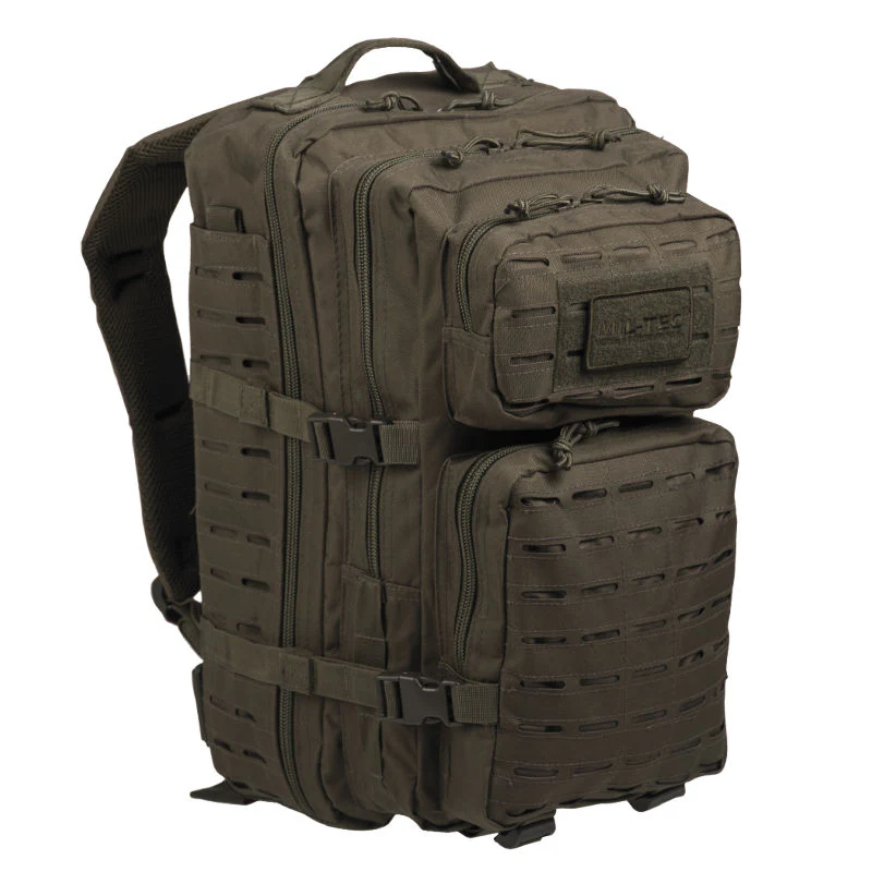 Mil-Tec - Laser Cut Assault Large Rygsæk (36L) // Olivengrøn
