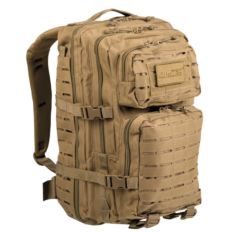 Mil-Tec - Laser Cut Assault Large Rygsæk (36L) // Sand / Ørken