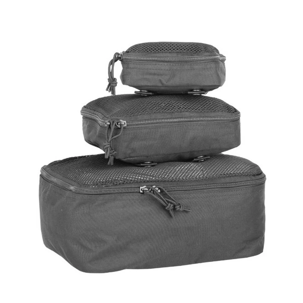 Mil-Tec - Mesh Pouch Sæt (3 pak) // Sort - Image 3