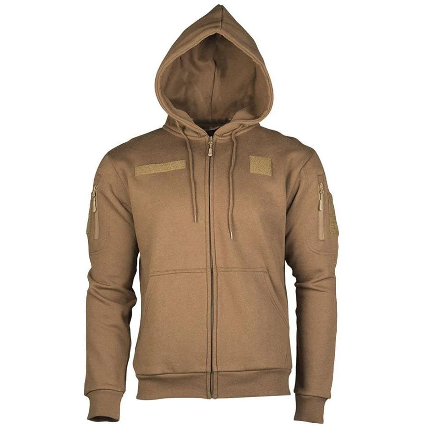 Mil-Tec - Tactical Hoodie Hættetrøje m. Lynlås // Coyote