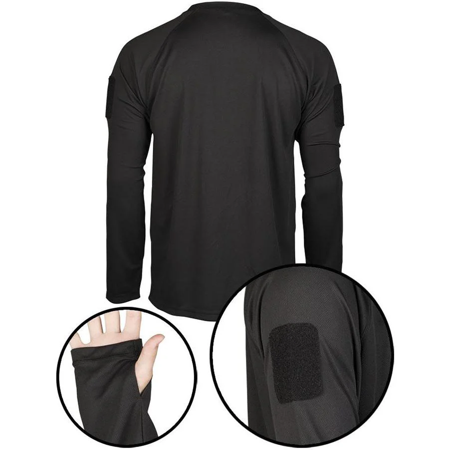 Mil-Tec - Tactical Quick Dry Langærmet T-Shirt // Olivengrøn - Image 2