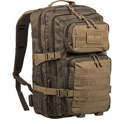Mil-Tec - US Assault Pack Large 36L Rygsæk // Olivengrøn / Coyote