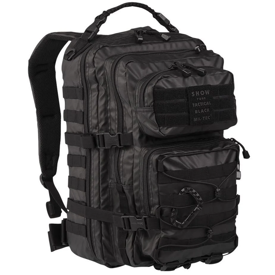 Mil-Tec - US Assault Pack Large Camo 36L // Tactical Black