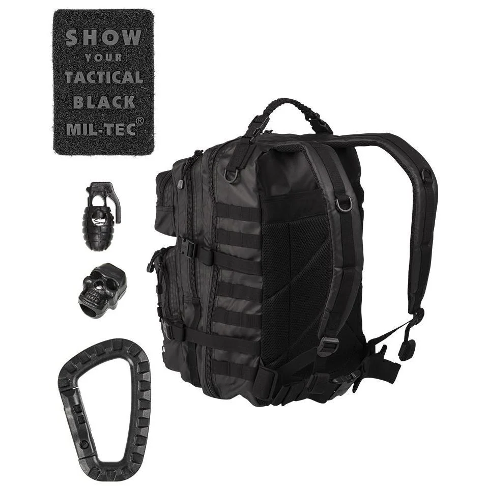 Mil-Tec - US Assault Pack Large Camo 36L // Tactical Black - Image 2