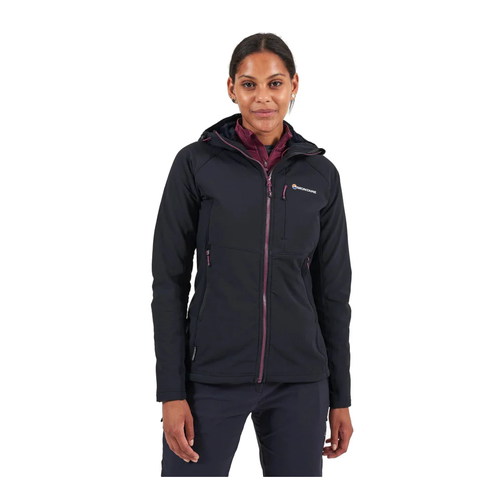 Montane - Krypton Dame Softshell Hoodie // Sort - Image 2