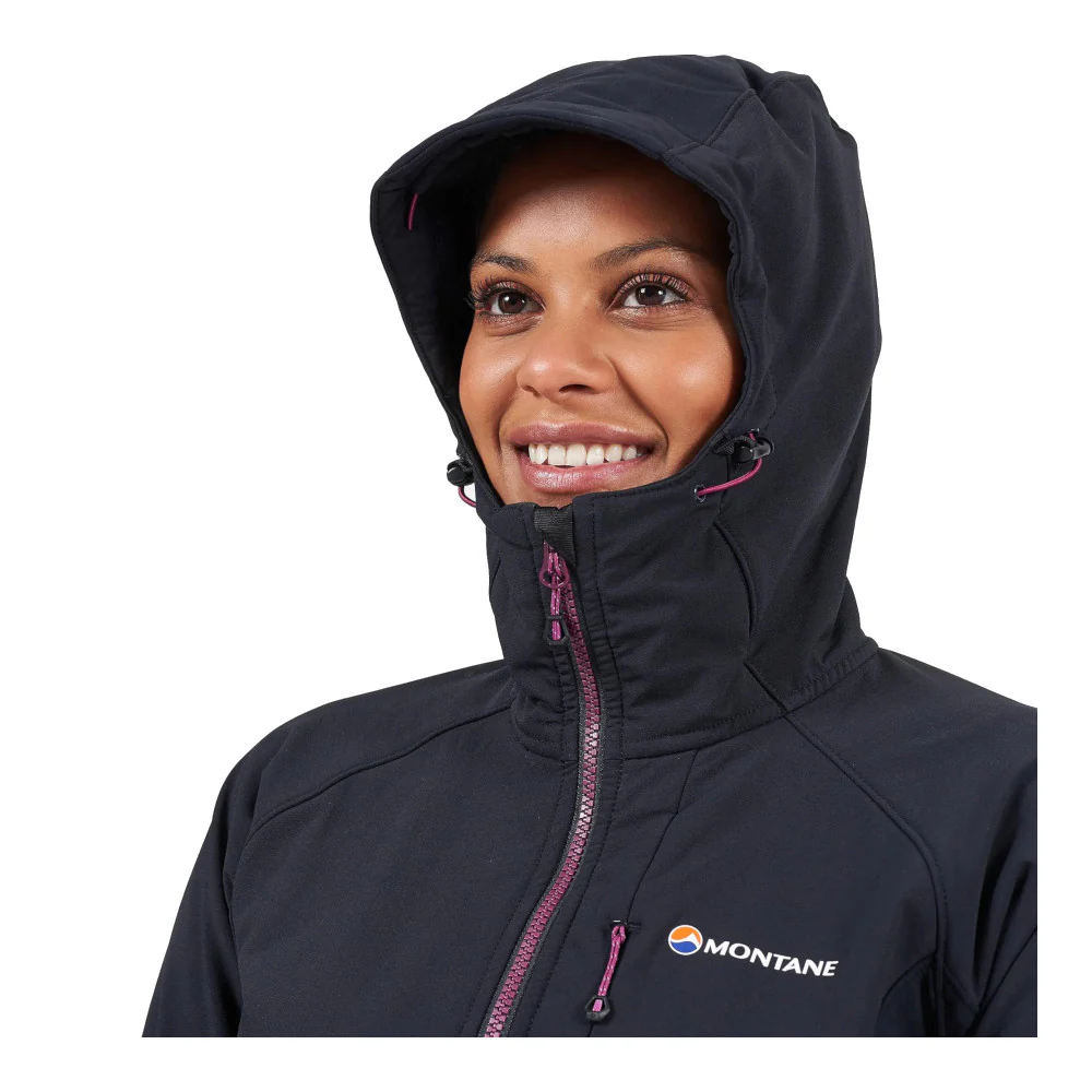 Montane - Krypton Dame Softshell Hoodie // Sort - Image 4