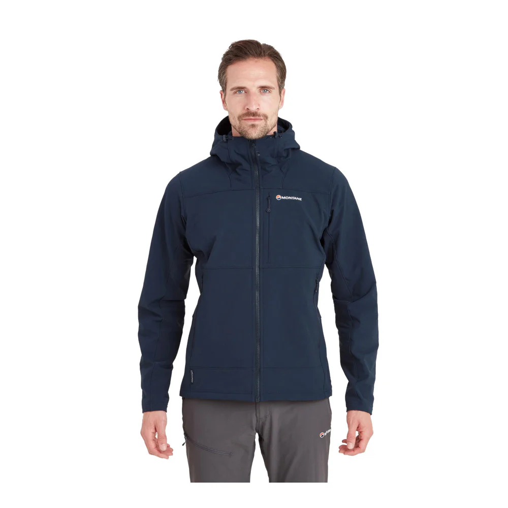 Montane - Krypton Herre Softshell Hoodie // Eclipse Blue - Image 2