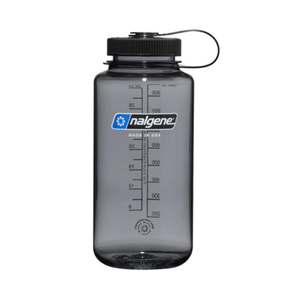 Nalgene - Wide Mouth Sustain Drikkeflaske 1L // Grå