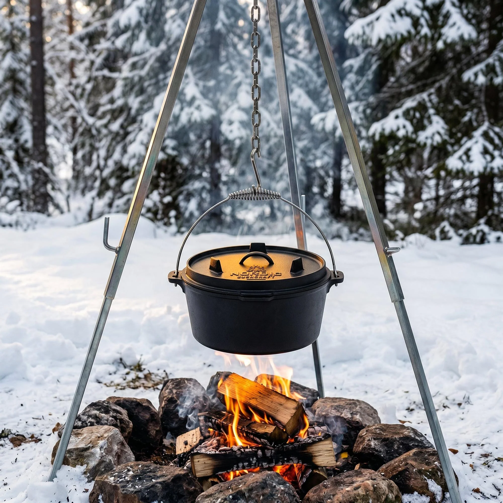 Nordic Bushcraft - 9L Dutch Oven Støbejernsgryde - Image 5