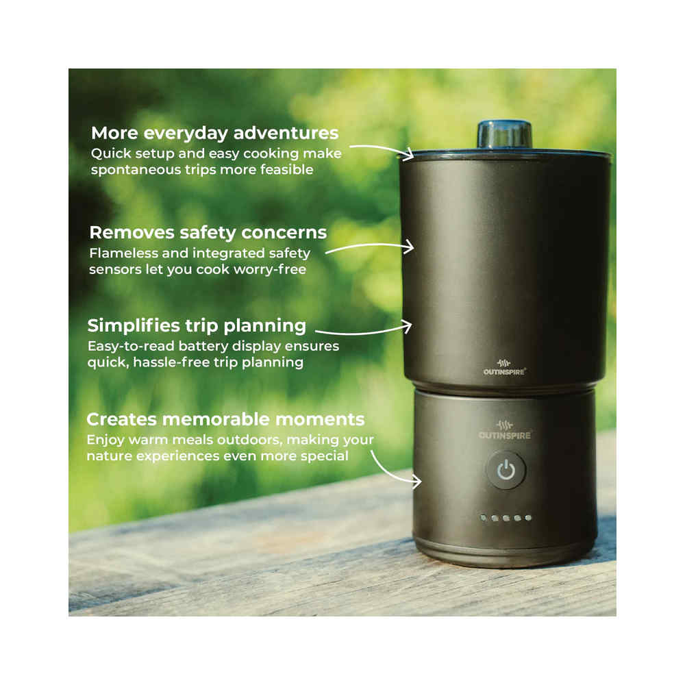 Outinspire - The Cooker XA Transportabel EL-koger og Power Bank 9.000 mAh - Image 5