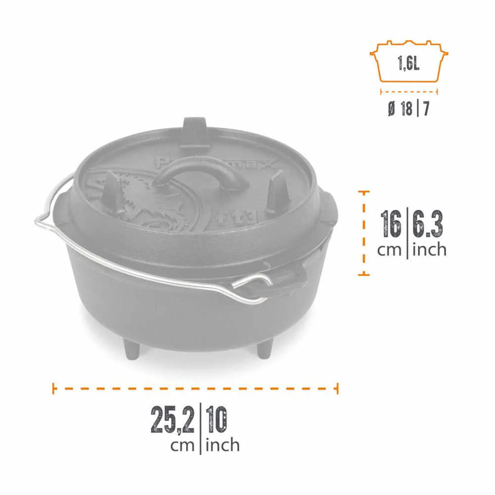 Petromax - Dutch Oven ft3 Støbejernsgryde 1,6L - Image 3
