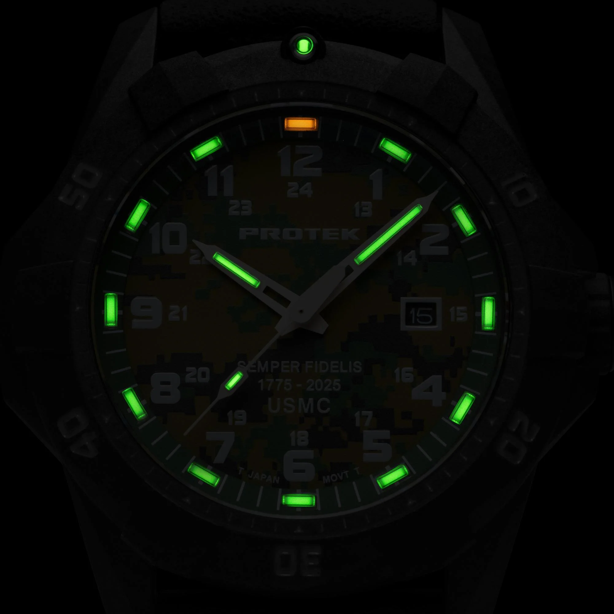 ProTek - PT1011SF USMC 250th Edition 42 mm Outdoor Ur // Sort - Image 5