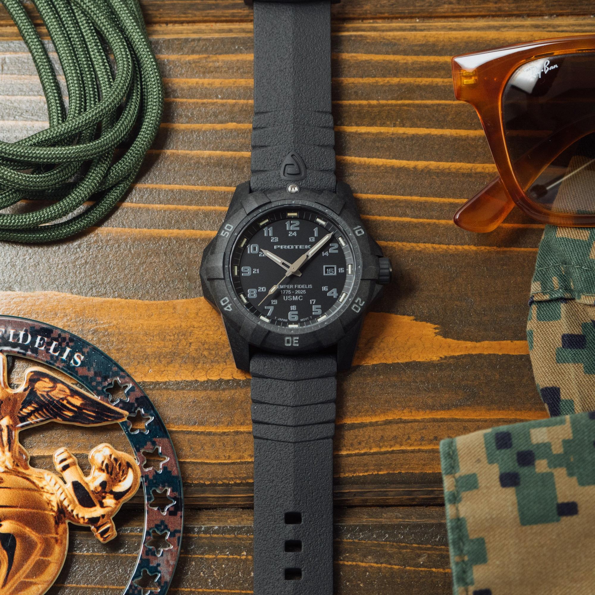 ProTek - PT1011SF USMC 250th Edition 42 mm Outdoor Ur // Sort - Image 6