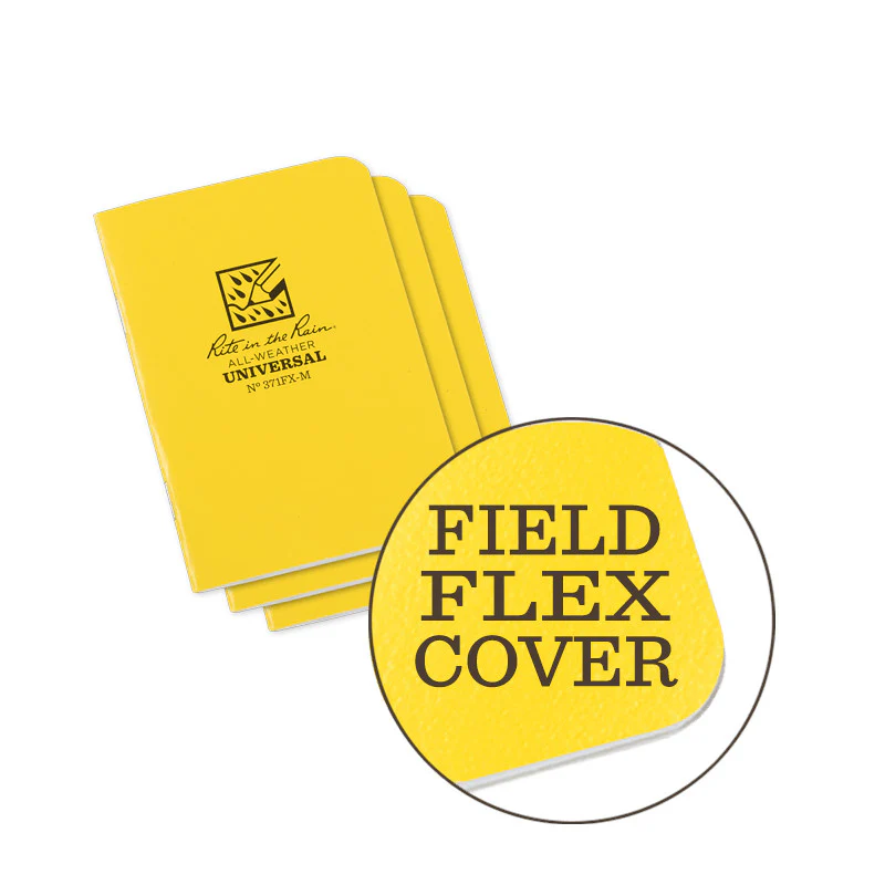 Rite In The Rain - Mini Stapled Notebook (3-pak) // Gul