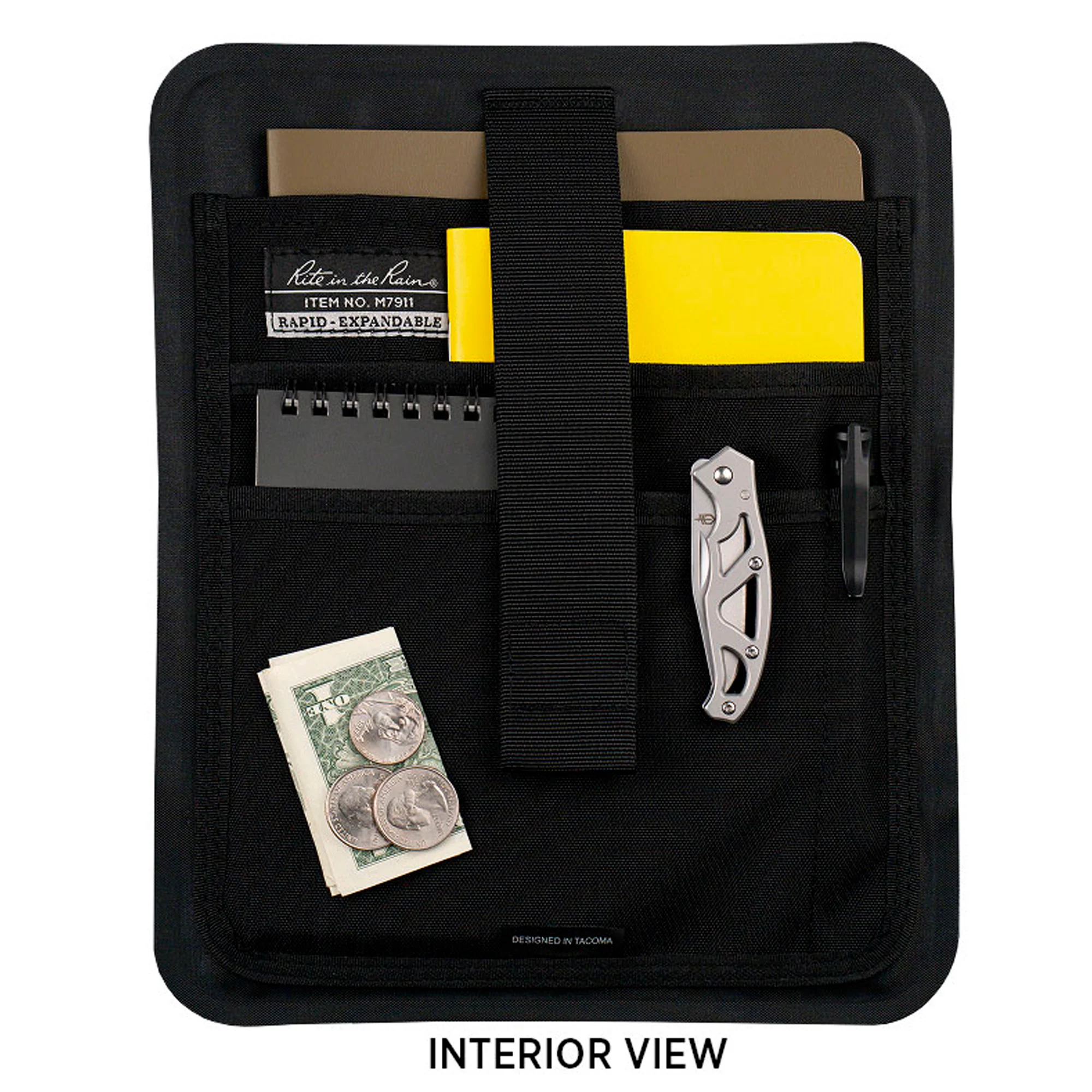 Rite In The Rain - Monsoon Rapid // Large Utility Bag 9x11 Black Expandable - Image 3