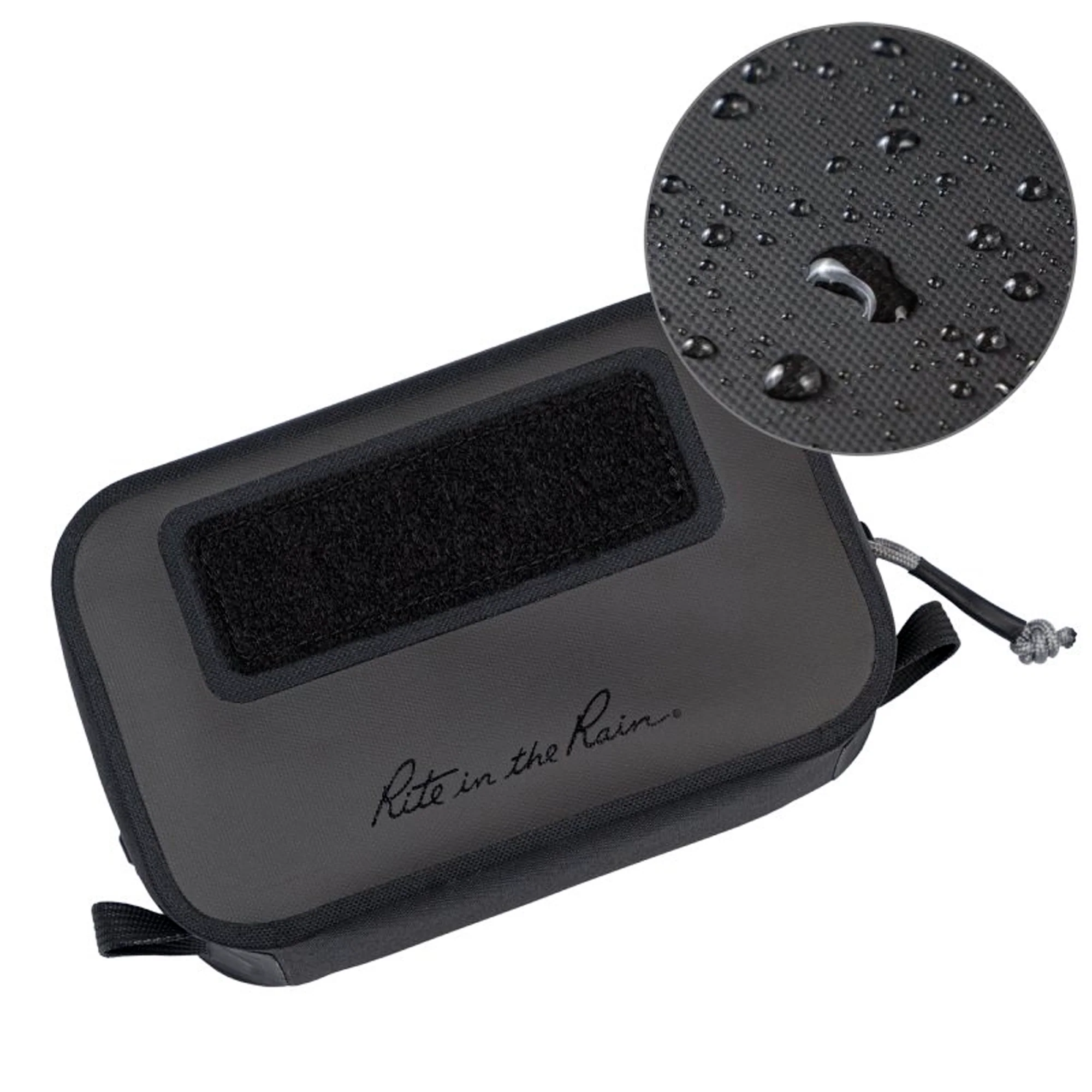 Rite In The Rain - Monsoon Rapid // Small Utility Pouch 4.5X7 Black W/Velcro