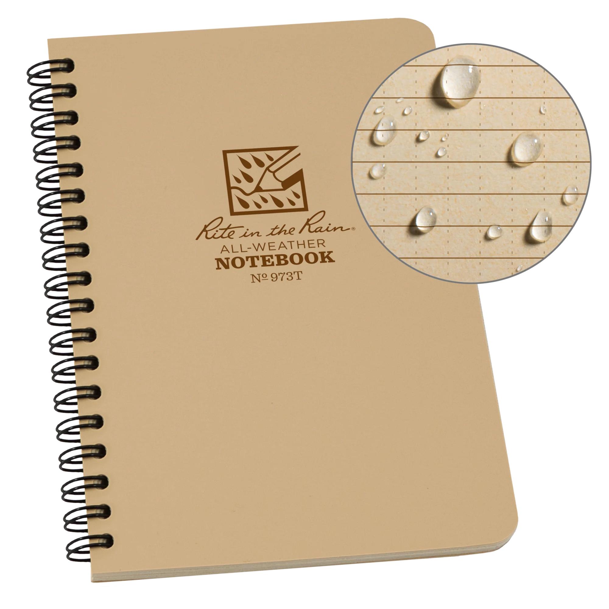 Rite in The Rain - Side Spiral Notebook 11,8 x 17,8 cm // Sand