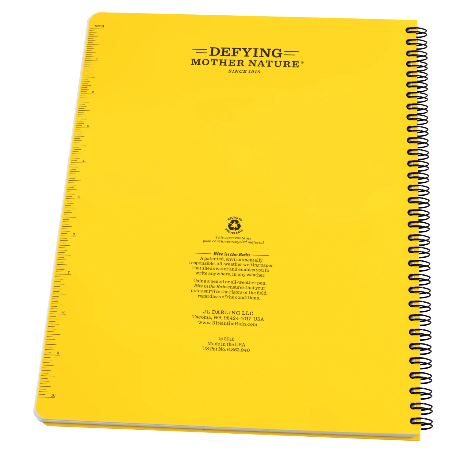 Rite in The Rain - Side Spiral Notebook 22 x 28 cm // Gul - Image 2