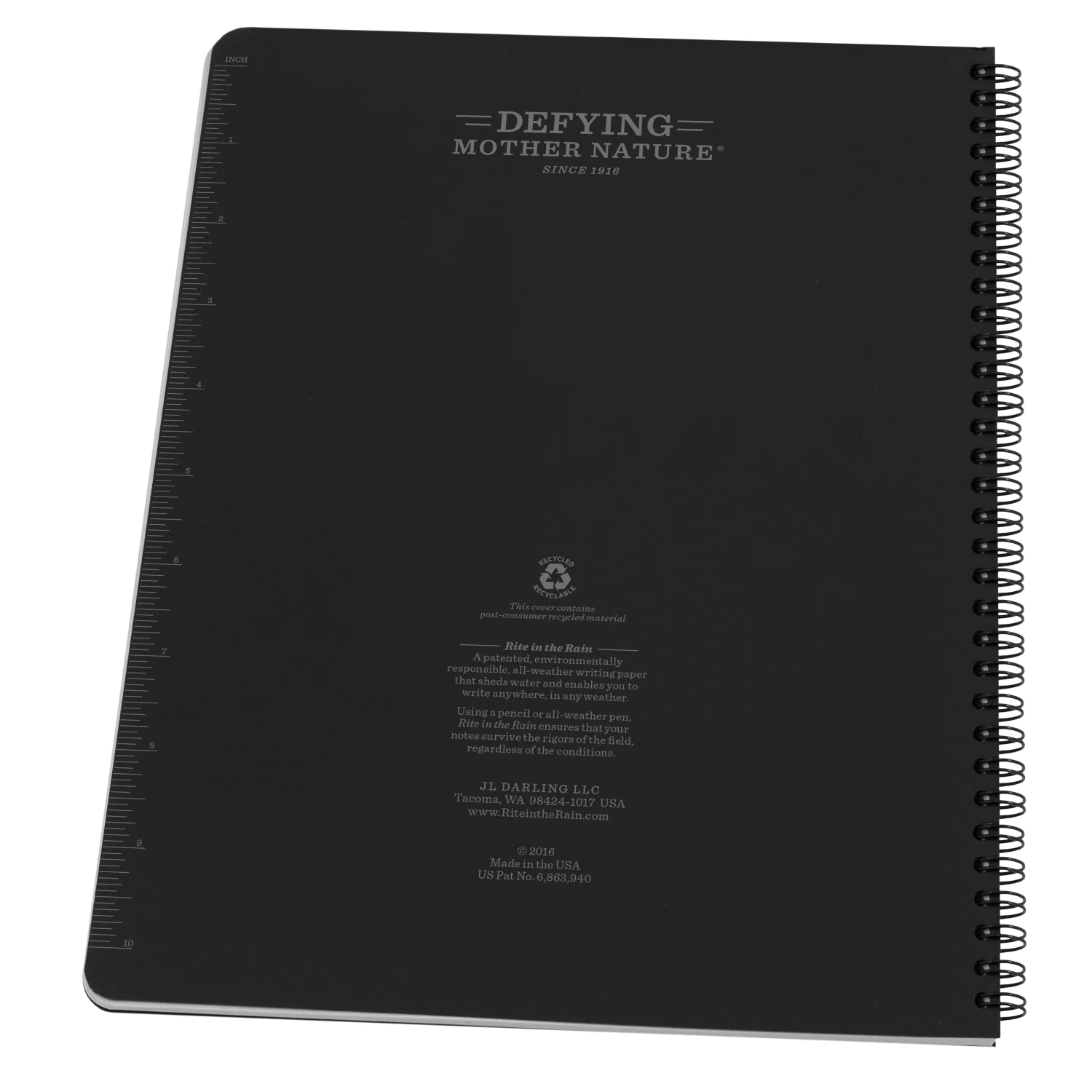 Rite in The Rain - Side Spiral Notebook 22 x 28 cm // Sort - Image 2