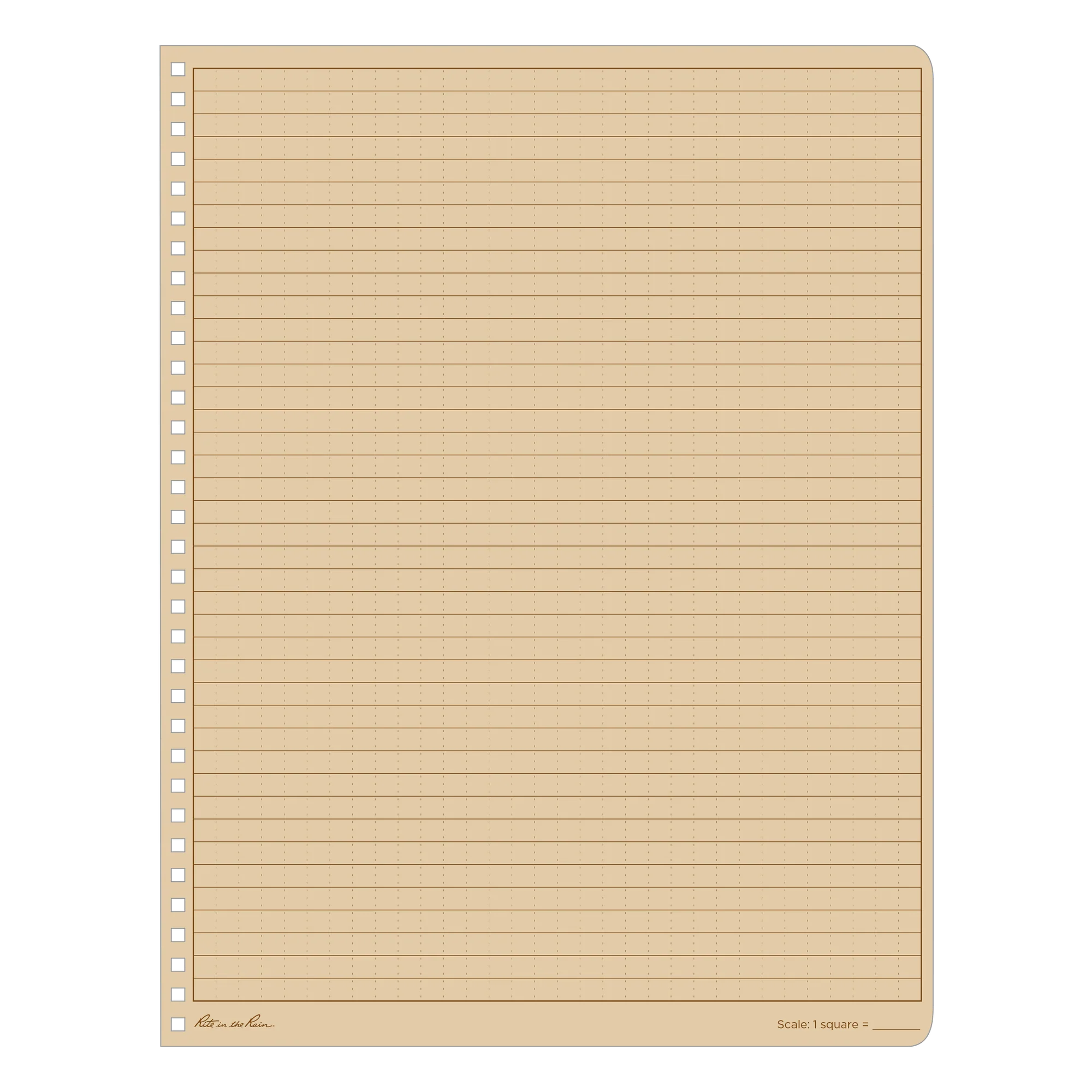 Rite in The Rain - Side Spiral Notebook 22 x 28 cm // Tan - Image 5