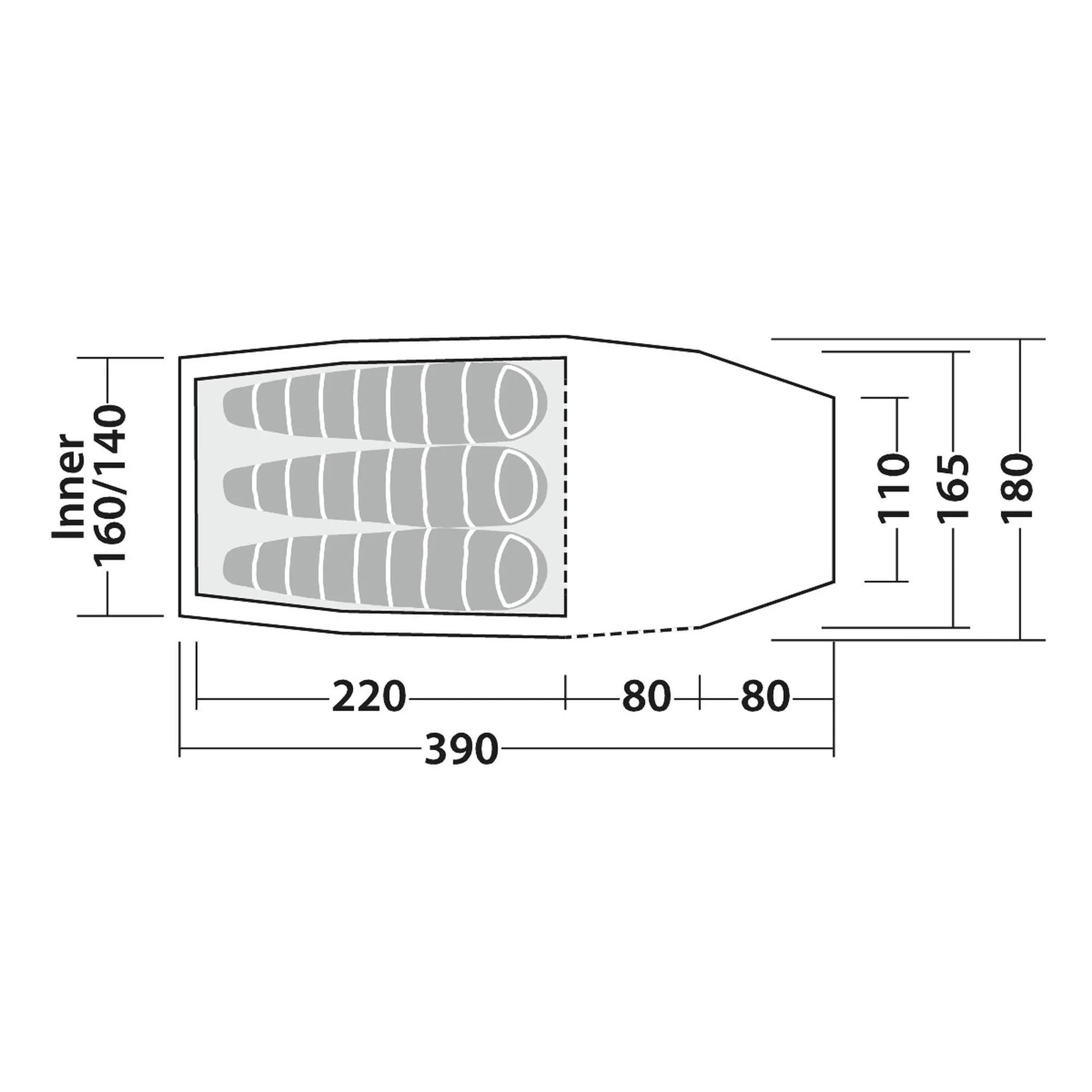 Robens Roamer 3 LW 3-Personer Telt / Lys grøn - Image 8