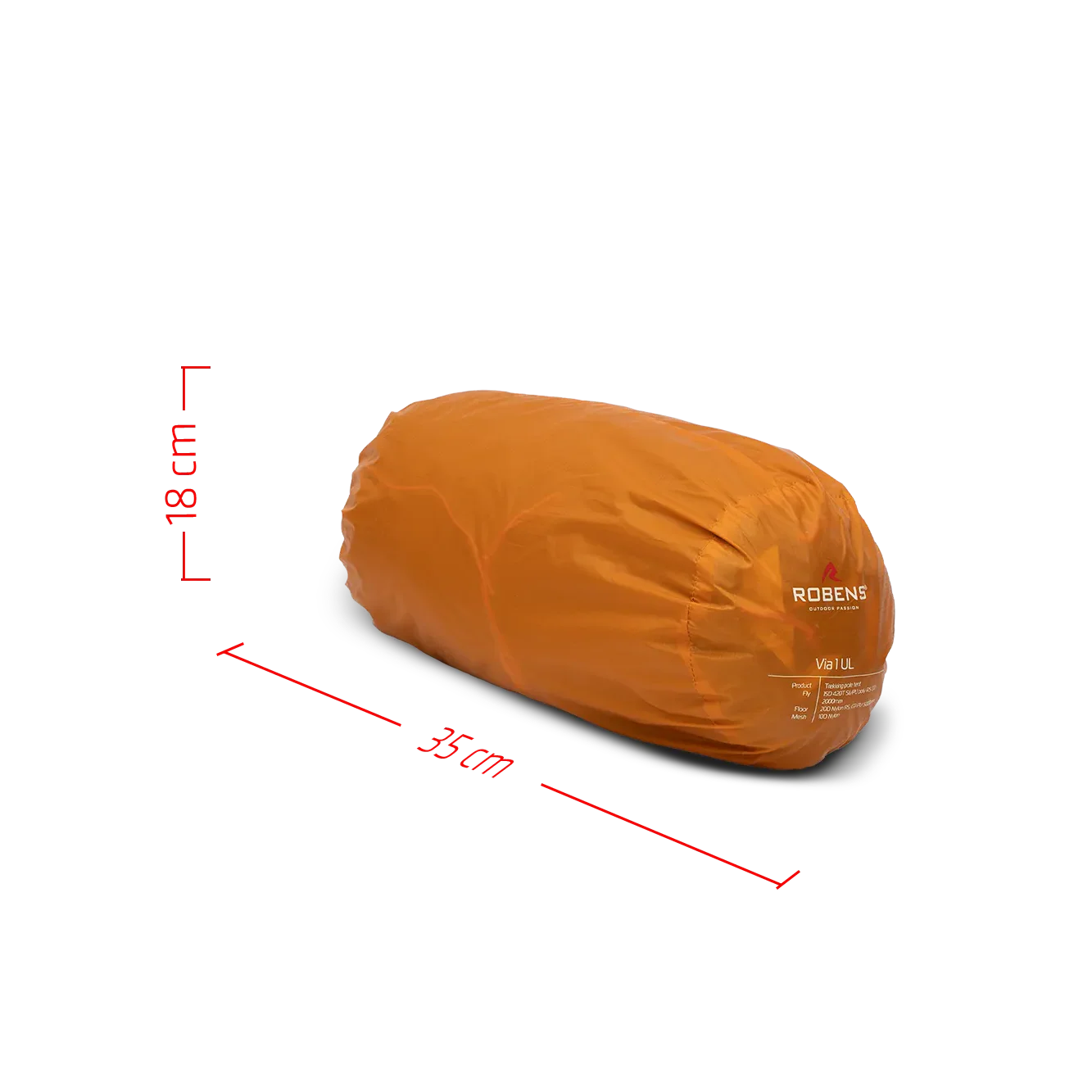 Robens Via 1 UL 1-Personers Telt // Orange - Image 3