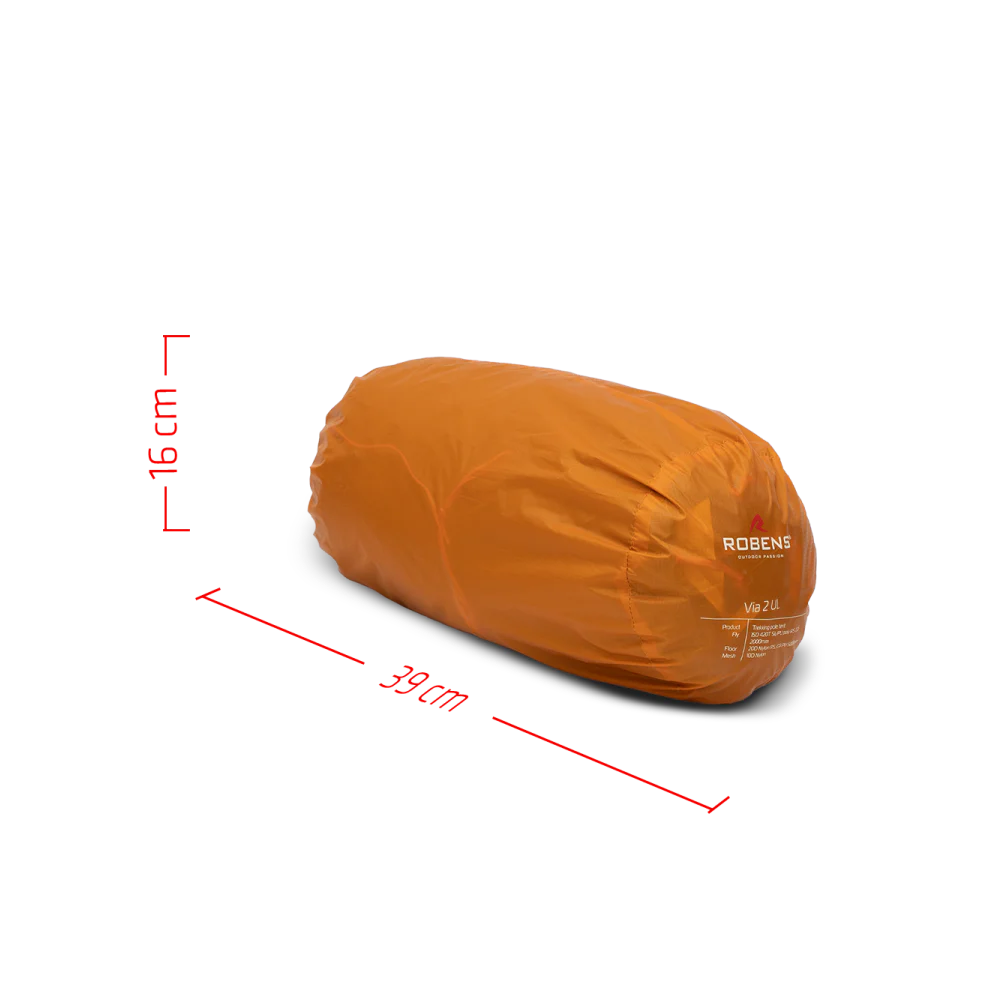 Robens Via 2 UL 2-Personers Telt // Orange - Image 3