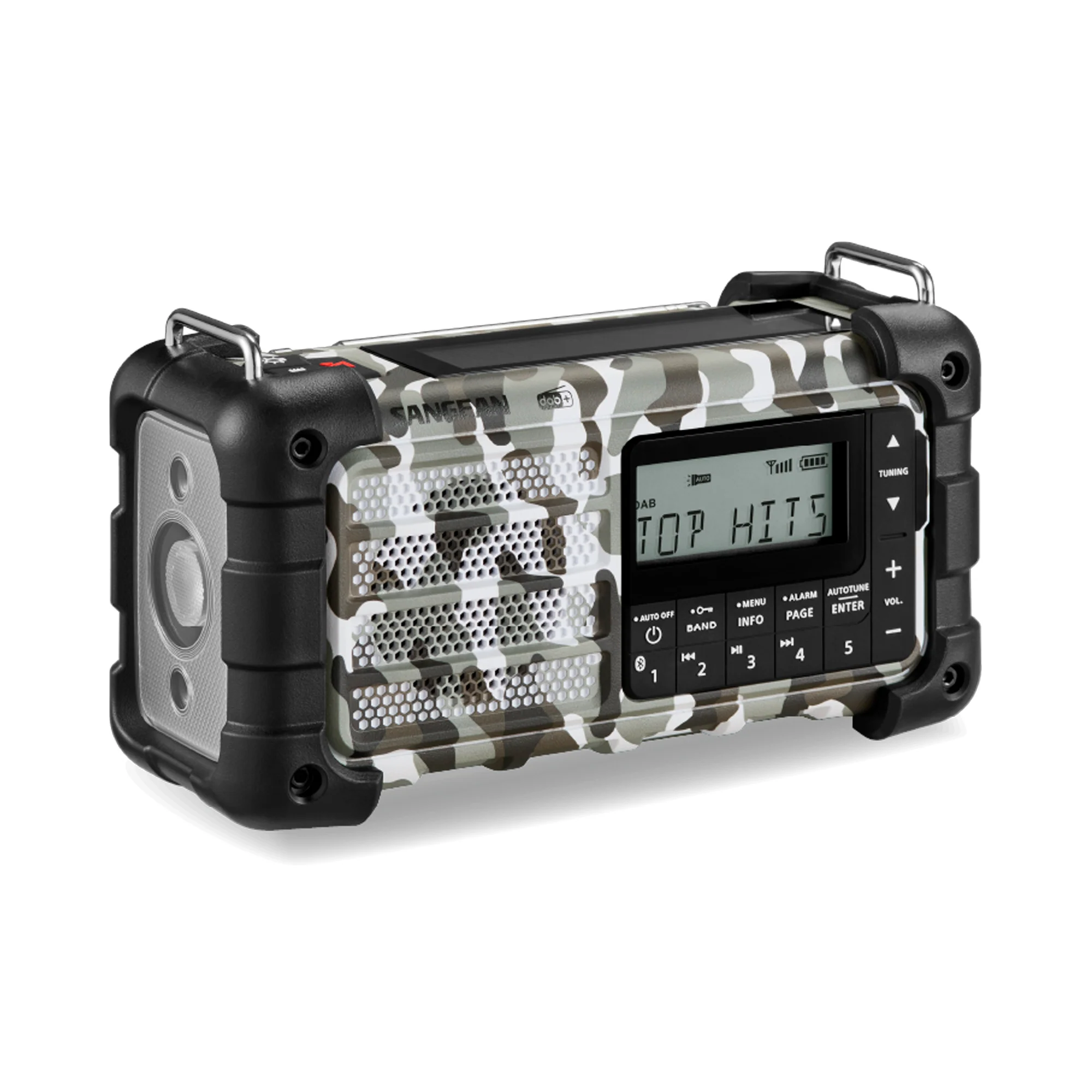Sangean - MMR-99 DAB+/FM/Bluetooth/AUX - Multi-Powered Digital Nødradio // Arctic Camo - Image 3