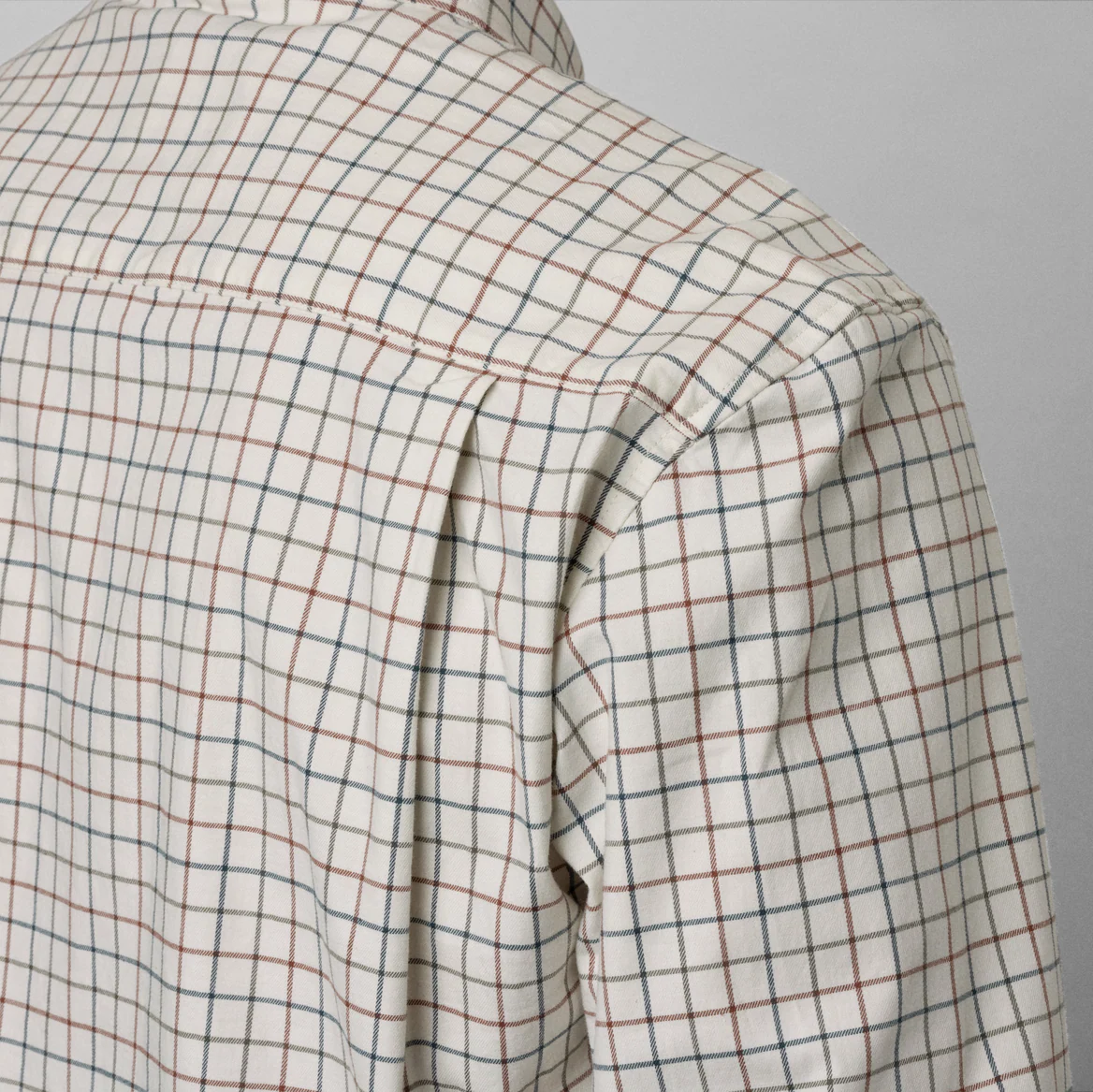 Seeland - Oxford Shooting Skjorte // Grape Leaf / Terracotta Check - Image 3