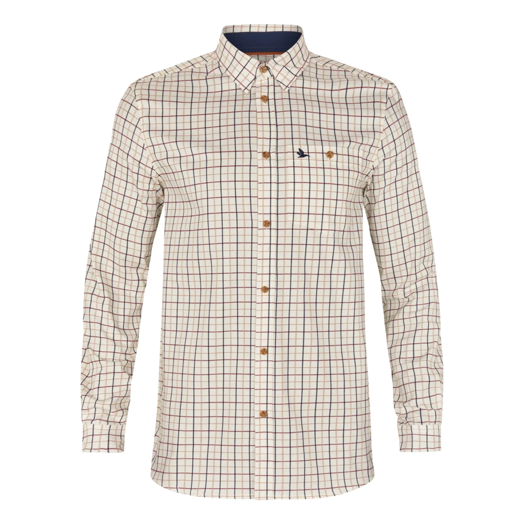 Seeland - Oxford Shooting Skjorte // Classic Blue / Merlot Check