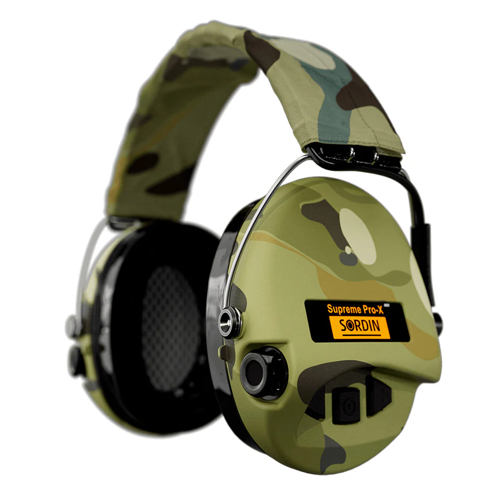Sordin - Supreme Pro X LED Aktiv Høreværn // Grøn camo