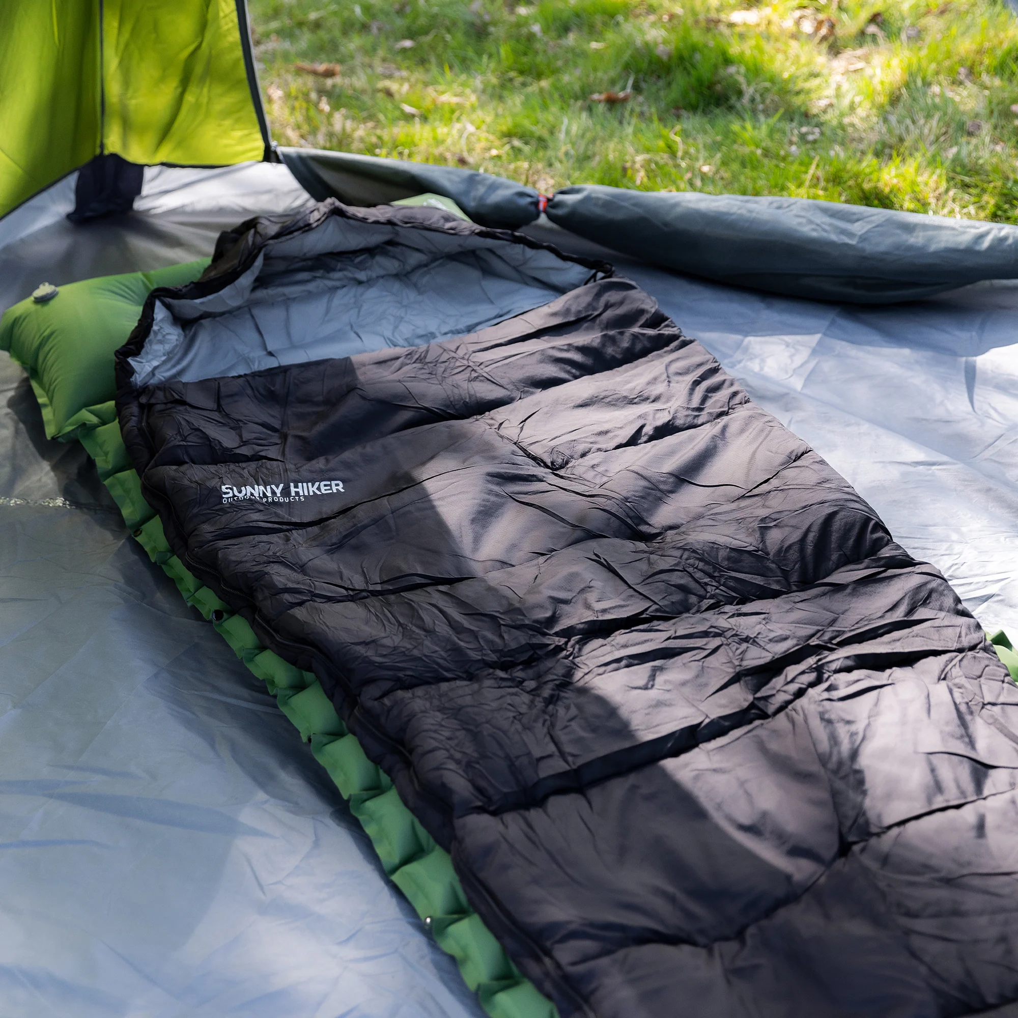 Sunny Hiker - Comfort Liggeunderlag m. Fodpumpe // Grøn - Image 6