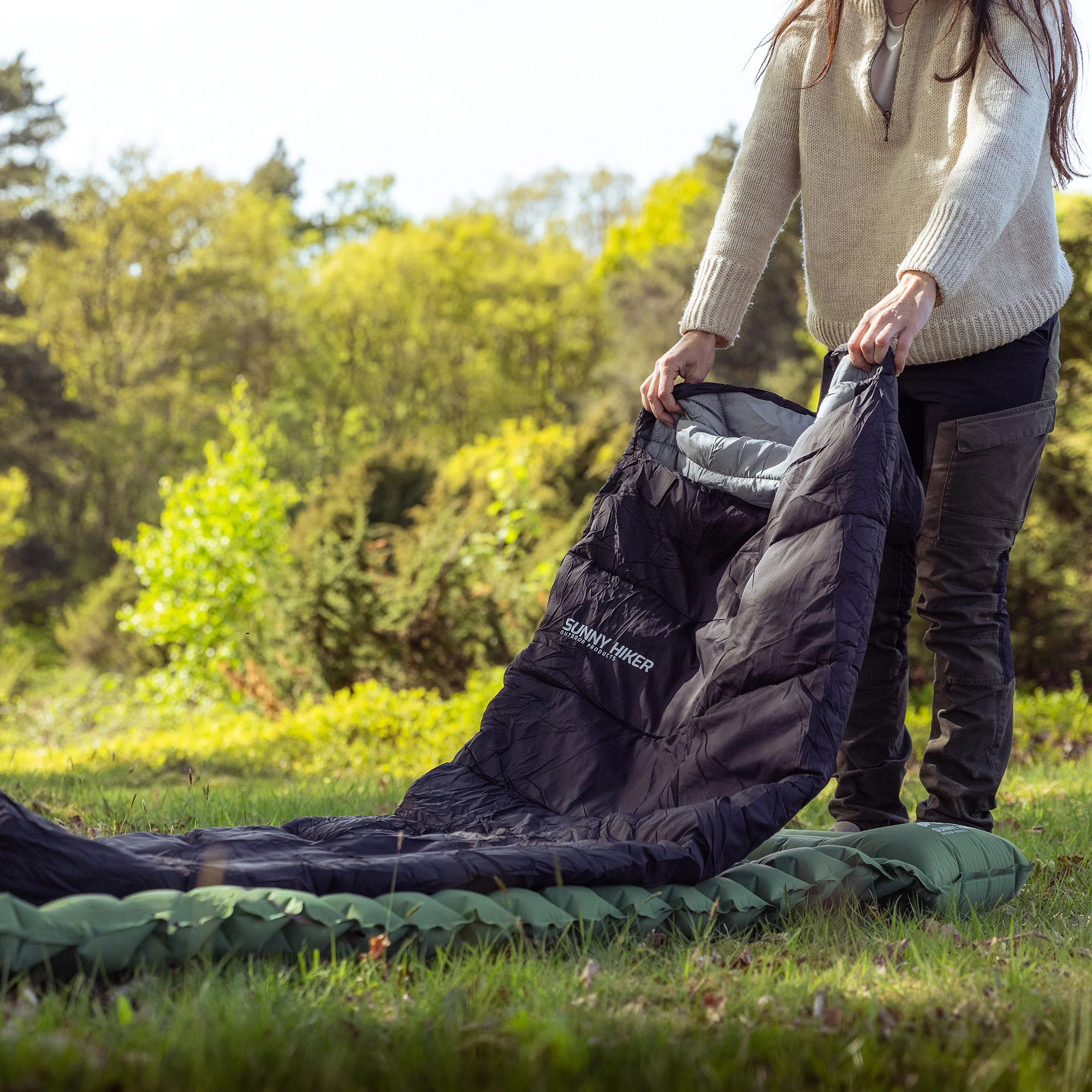 Sunny Hiker - Comfort Liggeunderlag m. Fodpumpe // Grøn - Image 8
