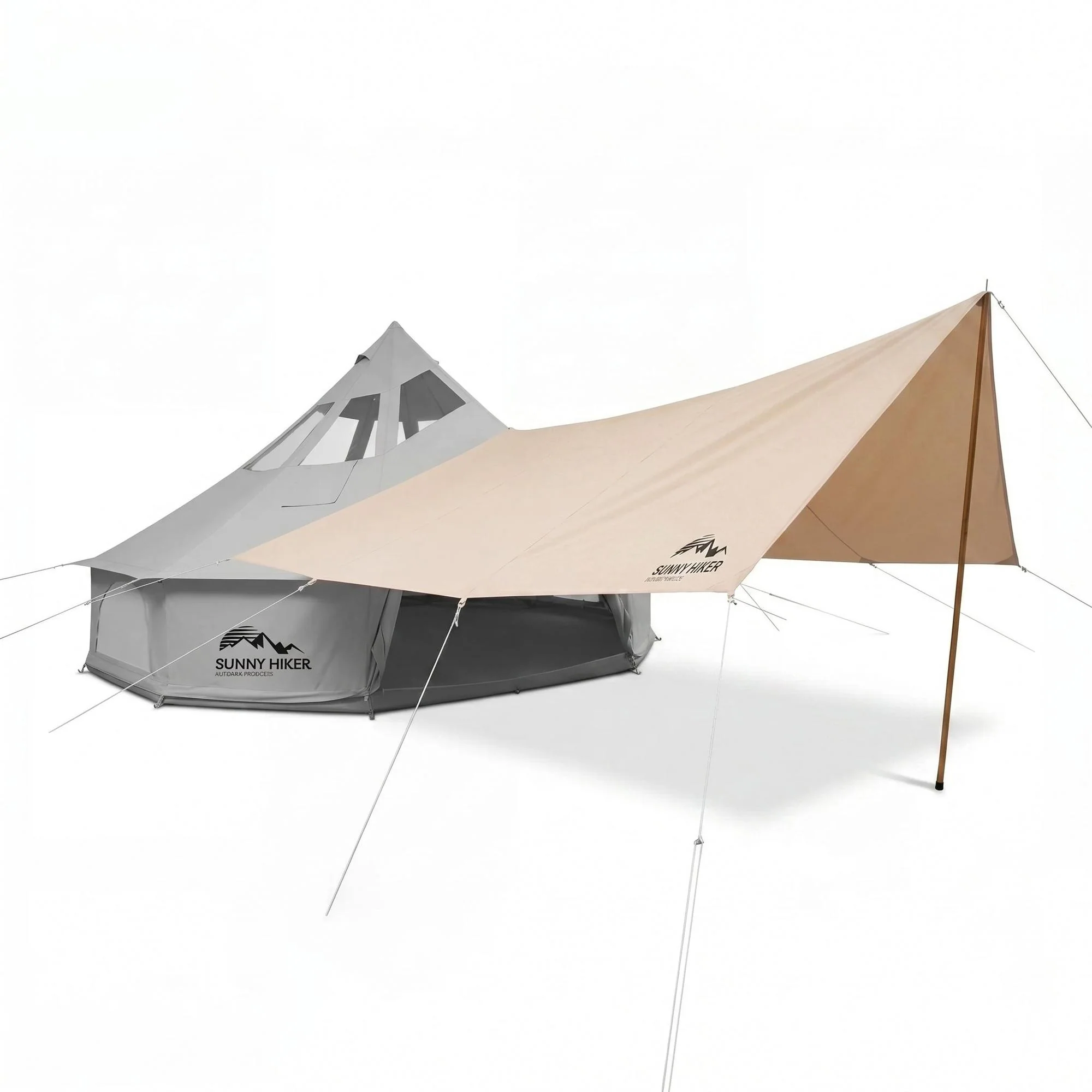 Sunny Hiker - Glamping Solsejl Bomuld (400 x 500 cm)