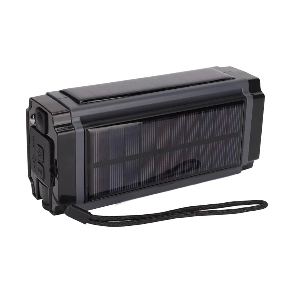 Sunny Hiker - Nødradio m. Powerbank 5.000 mAh (Kan bruge 3xAAA Batterier) // Sort - Image 5