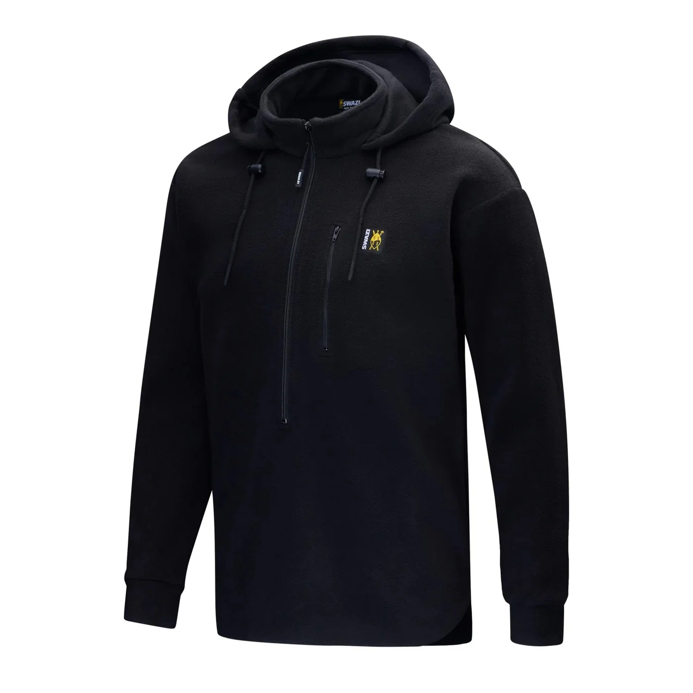 SWAZI - The Hood Fleece Hættetrøje // Sort - Image 2