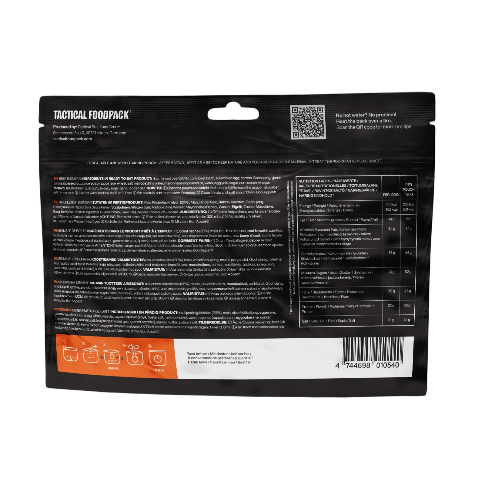 Tactical Foodpack - Bibimbap Med Oksekød,  532 kcal - Image 2
