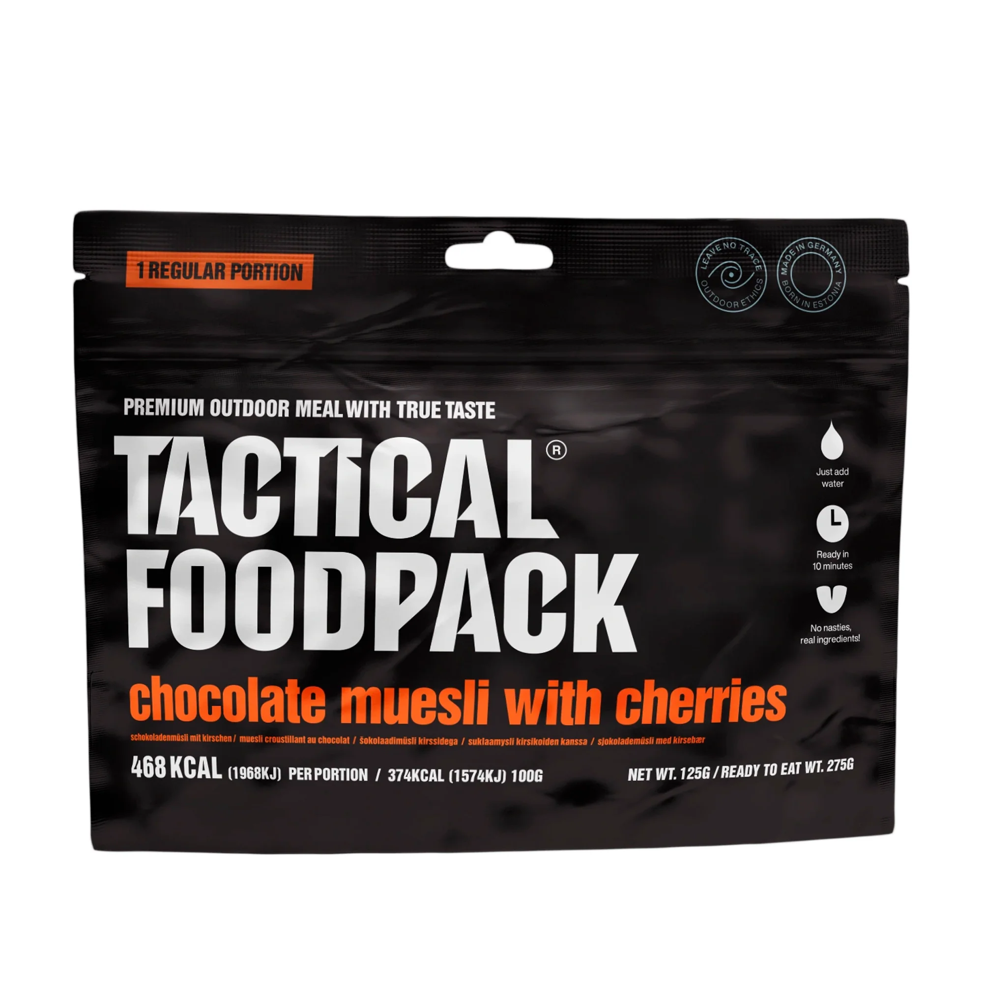 Tactical Foodpack - Chokolade Müsli med kirsebær (468 kcal)