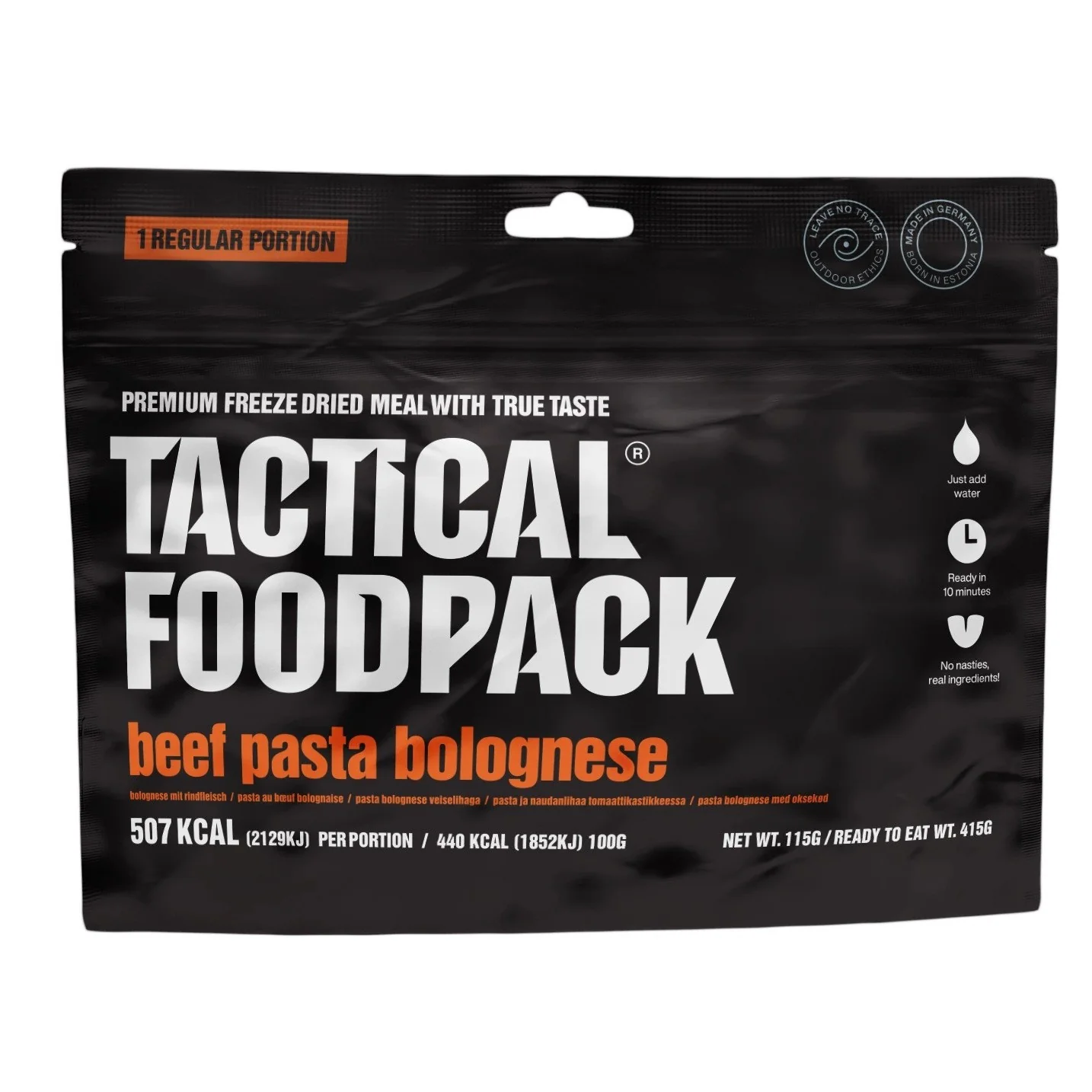 Tactical Foodpack - Oksekøds Pasta Bolognese, 507 Kcal - Image 2