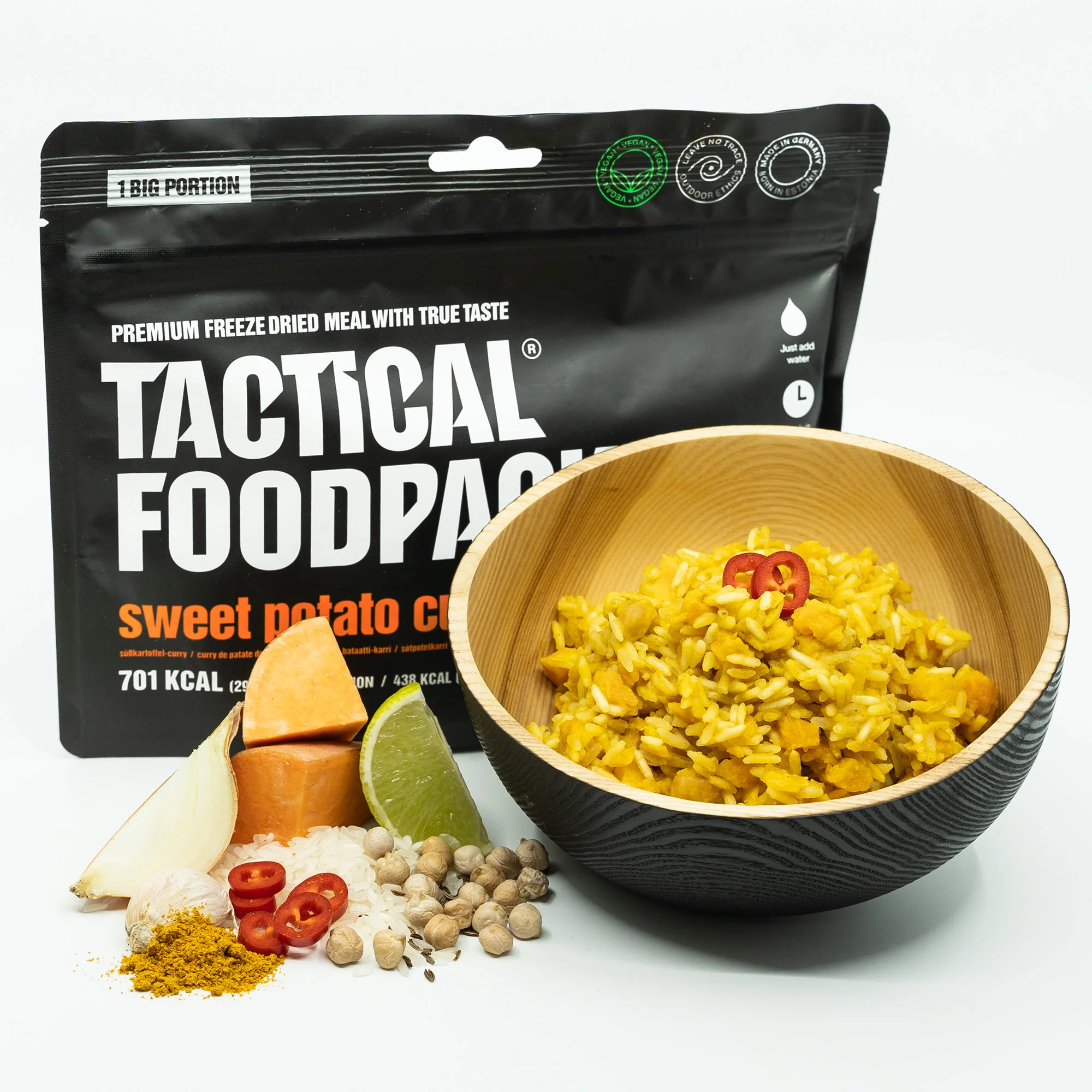 Tactical Foodpack - Sødkartoffel i Karry - Stor Portion, 701 kcal - Image 2