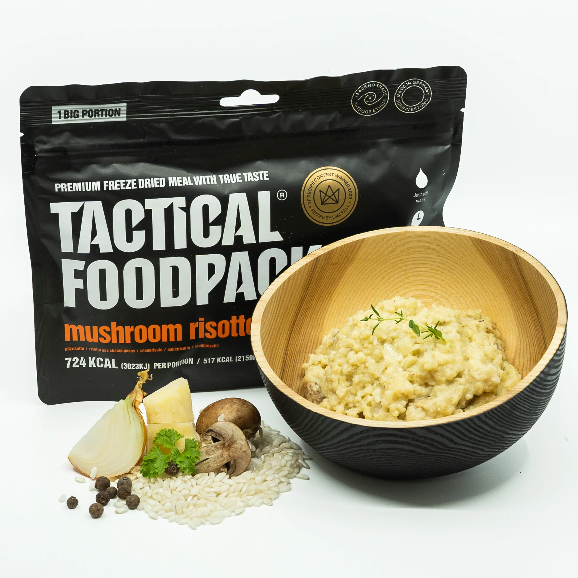 Tactical Foodpack - Svampe Risotto - Stor Portion, 724 Kcal - Image 2