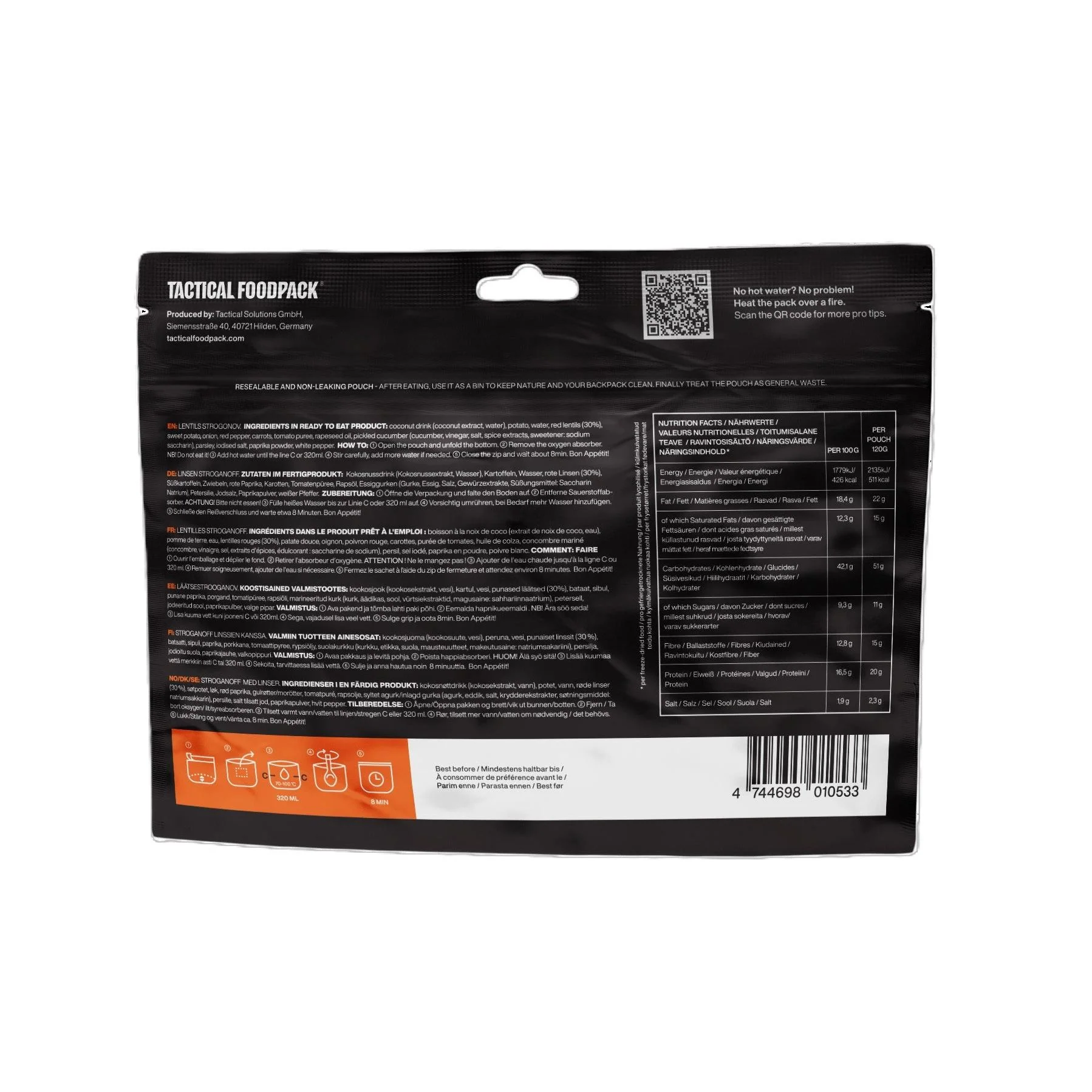 Tactical Foodpack - Vegansk Weekpack Juliett Feltration, 21 måltider (10.290 Kcal) - Image 6