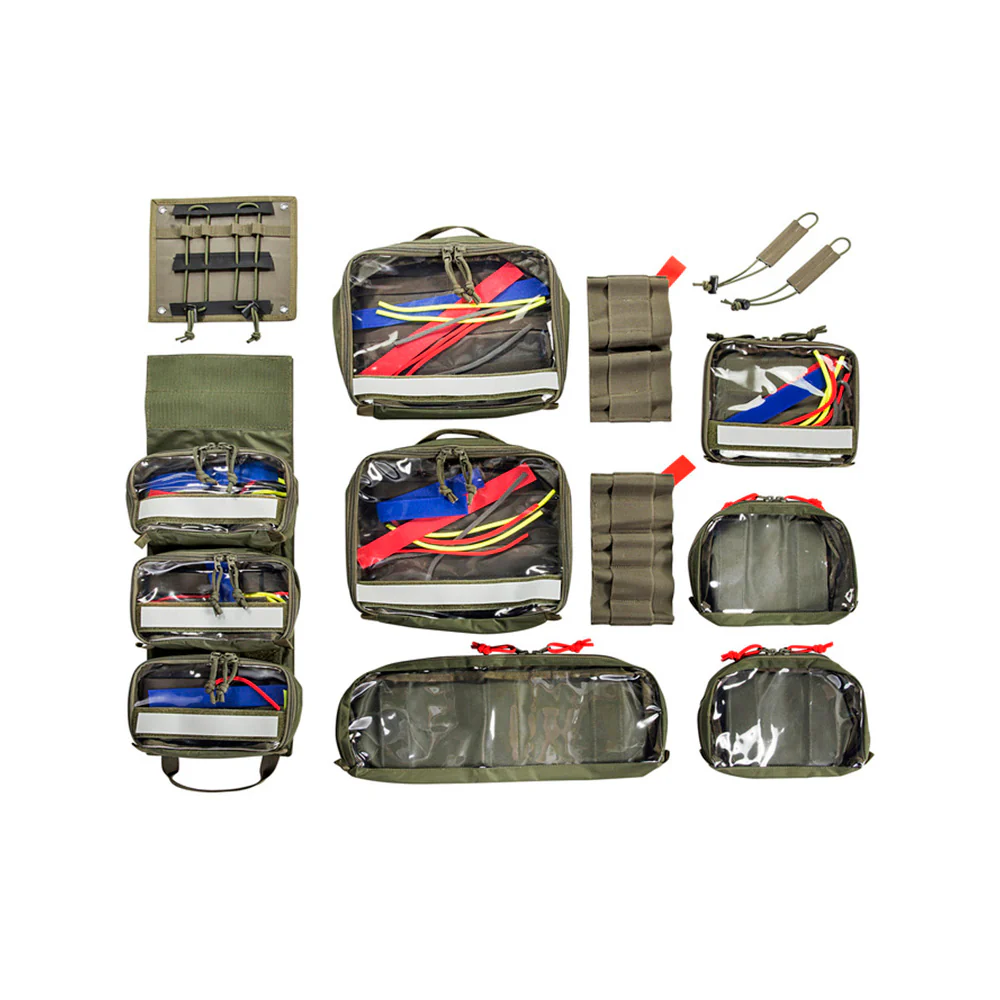 Tasmanian Tiger - Modular Medic Insert Transparent Pouches 30VL // Olivengrøn