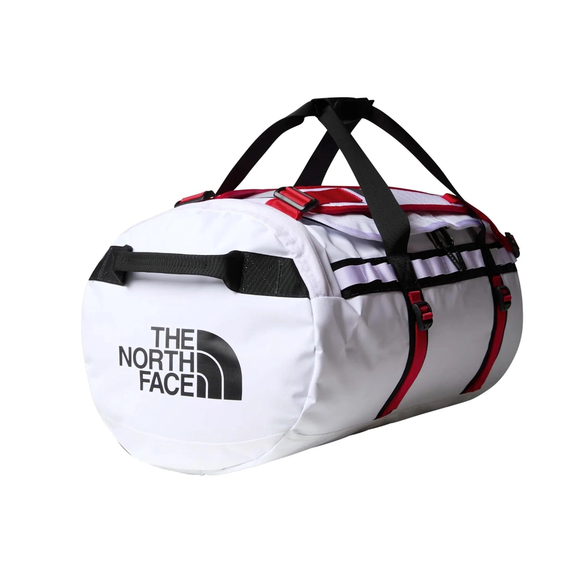 The North Face - Base Camp Duffel Bag Medium 71L // Hvid/ Rød
