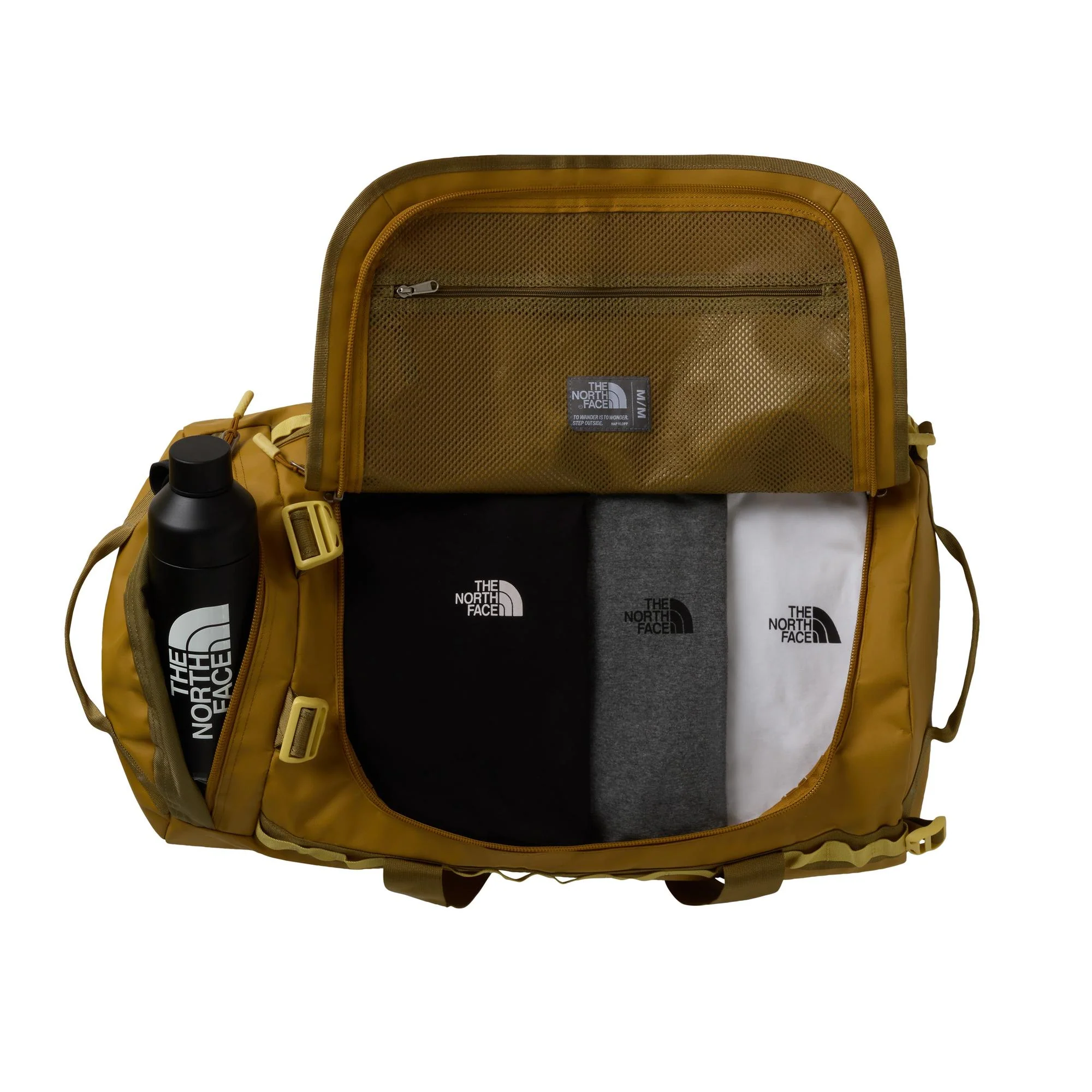 The North Face - Base Camp Duffel Bag Medium 71L // Golden Tan / Cedar / Honeye - Image 3