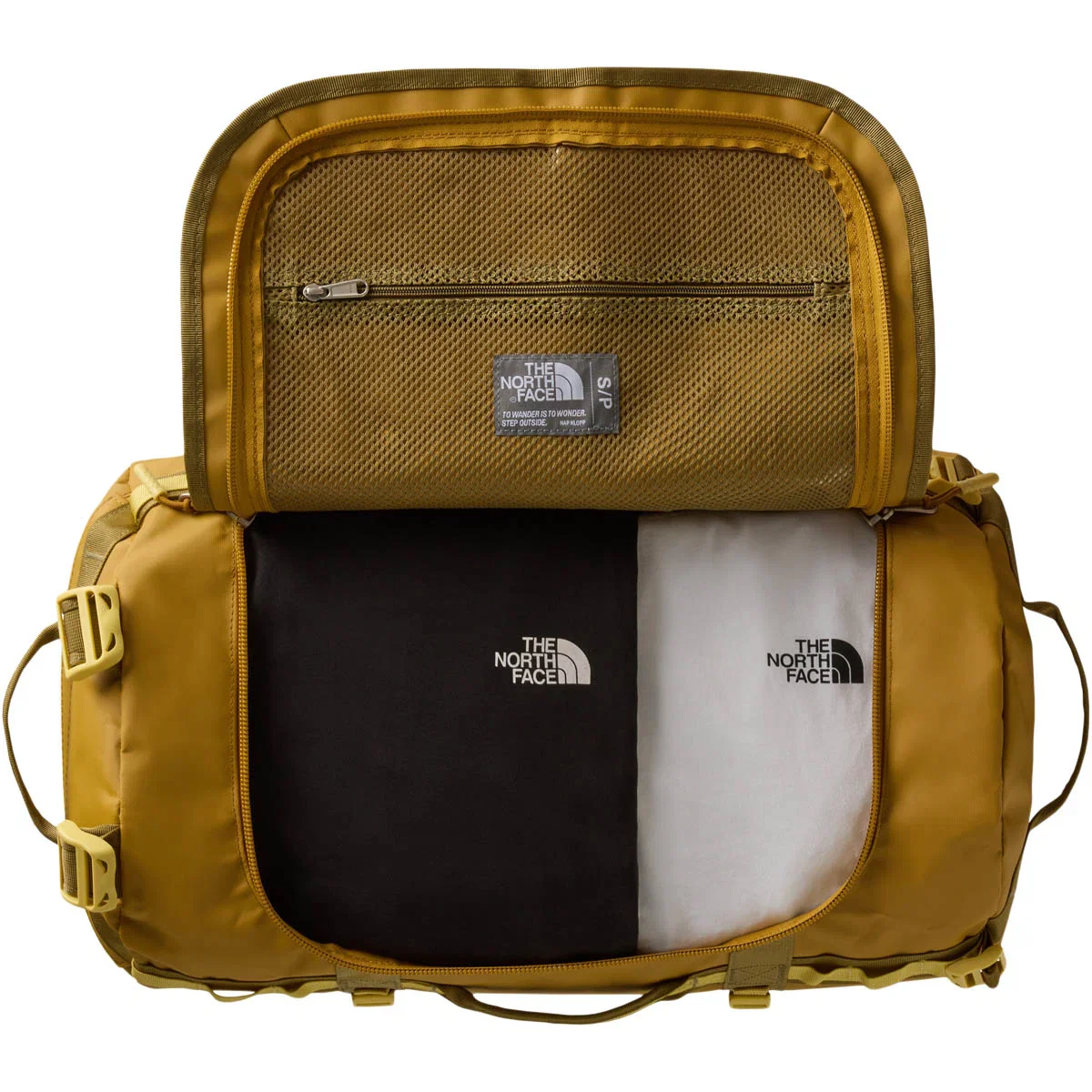 The North Face - Base Camp Duffel Bag Small 50L // Golden Tan / Cedar / Honeye - Image 2