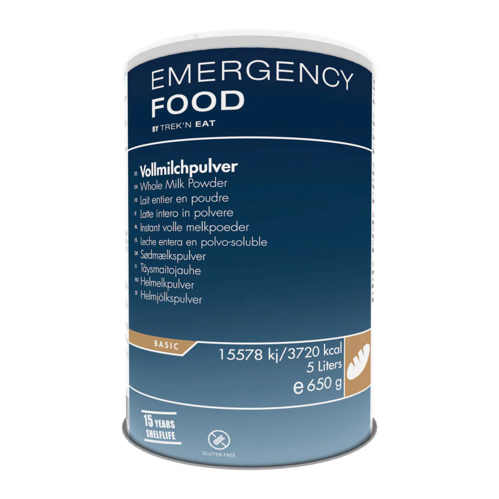 Trek'n Eat - Emergency Food Instant Sødmælkspulver, 5 Liter, 650g (15 års holdbarhed)