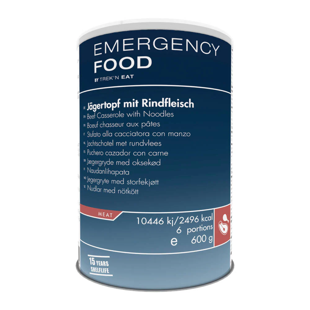 Trek'n Eat - Emergency Food Jægergryde Med Oksekød Og Nudler, 6 Portioner