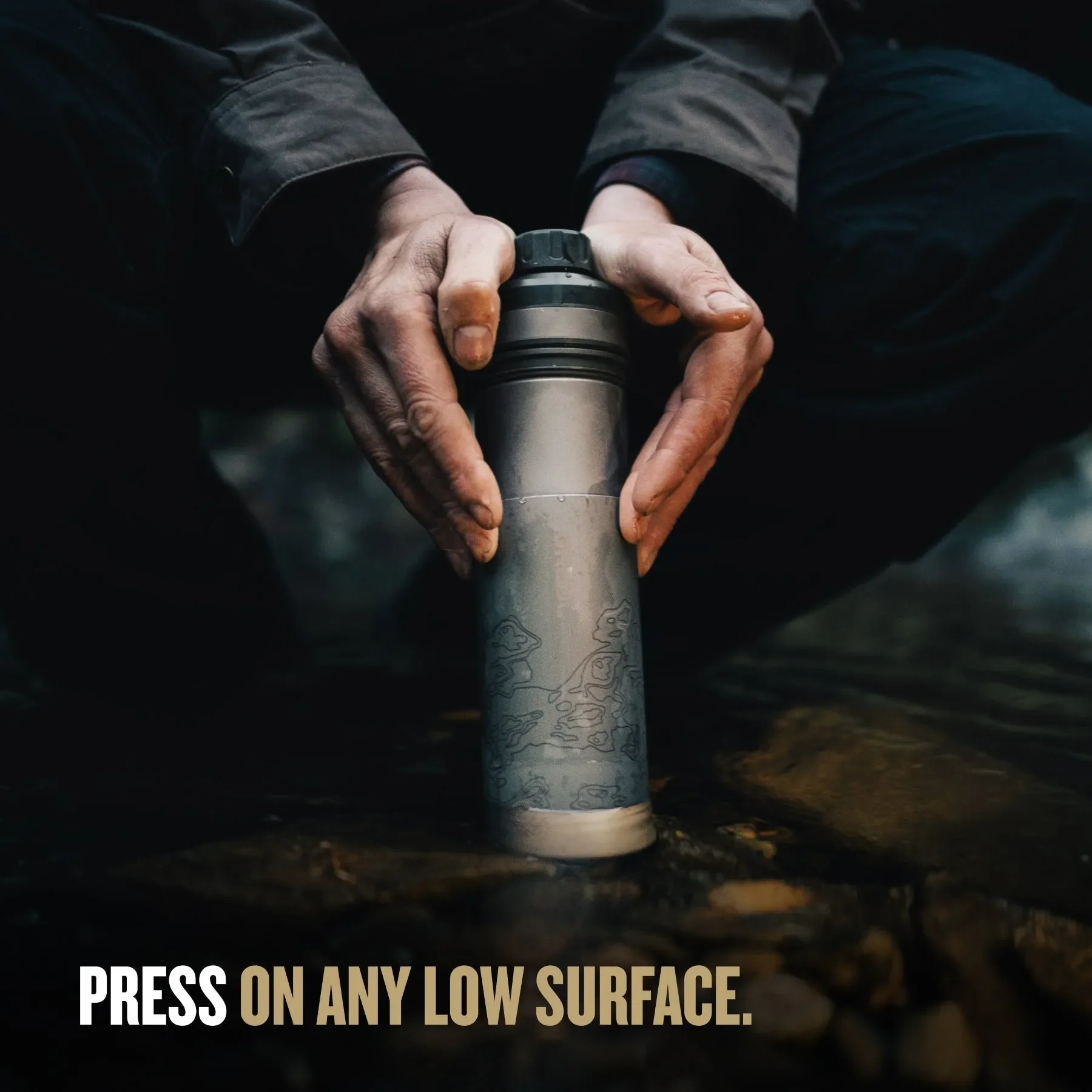 Grayl - UltraPress Titanium flaske med Vandrensefilter 500 ml // Sort - Image 6